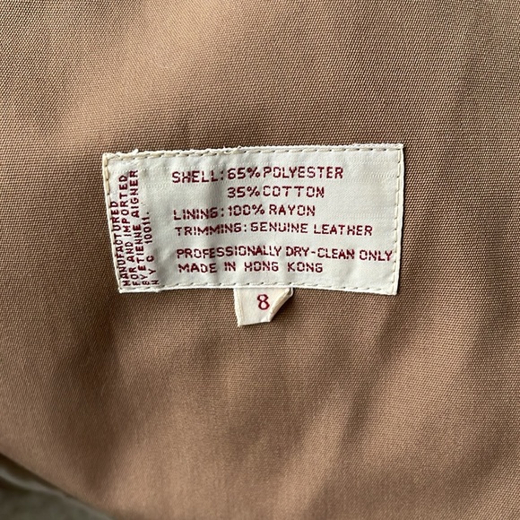 VINTAGE 1970s ETIENNE AIGNER TRENCH COAT SIZE 8 - Picture 12 of 13